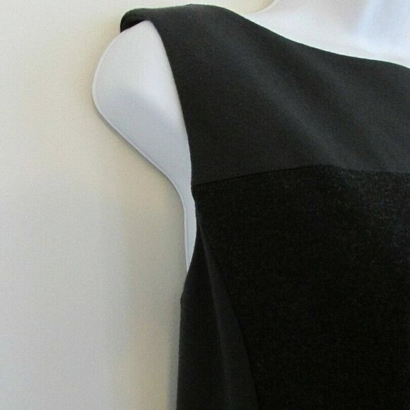 NWT EILEEN FISHER Charcoal Stretch Color Block Scoop Neck Sleeveless Dress 12 14 - Picture 4 of 7
